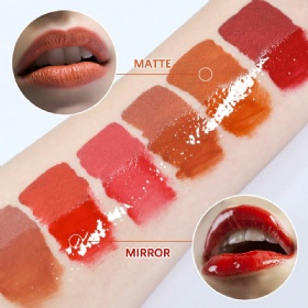 Double-ended Lip Oil Waterproof Sweatproof Lipstick Sealer Lip Glow Plumper Clear Hydrating Lipstick Raincoat Matte Lip Gloss