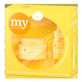 Skincare Set with Vitamin C Serum and Face Cream